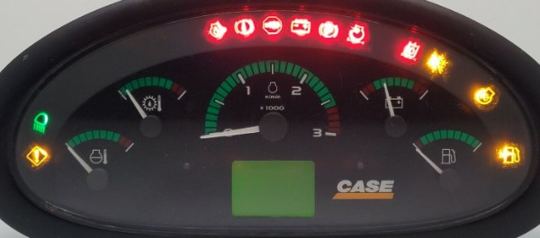 case tractor warning lights meaning