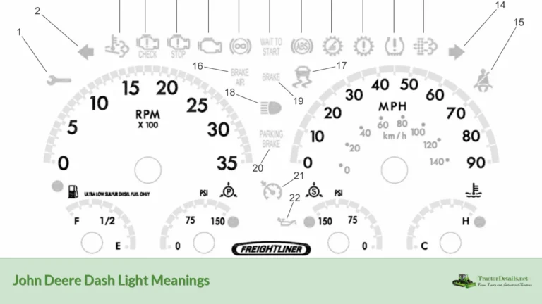 john deere dash light meanings