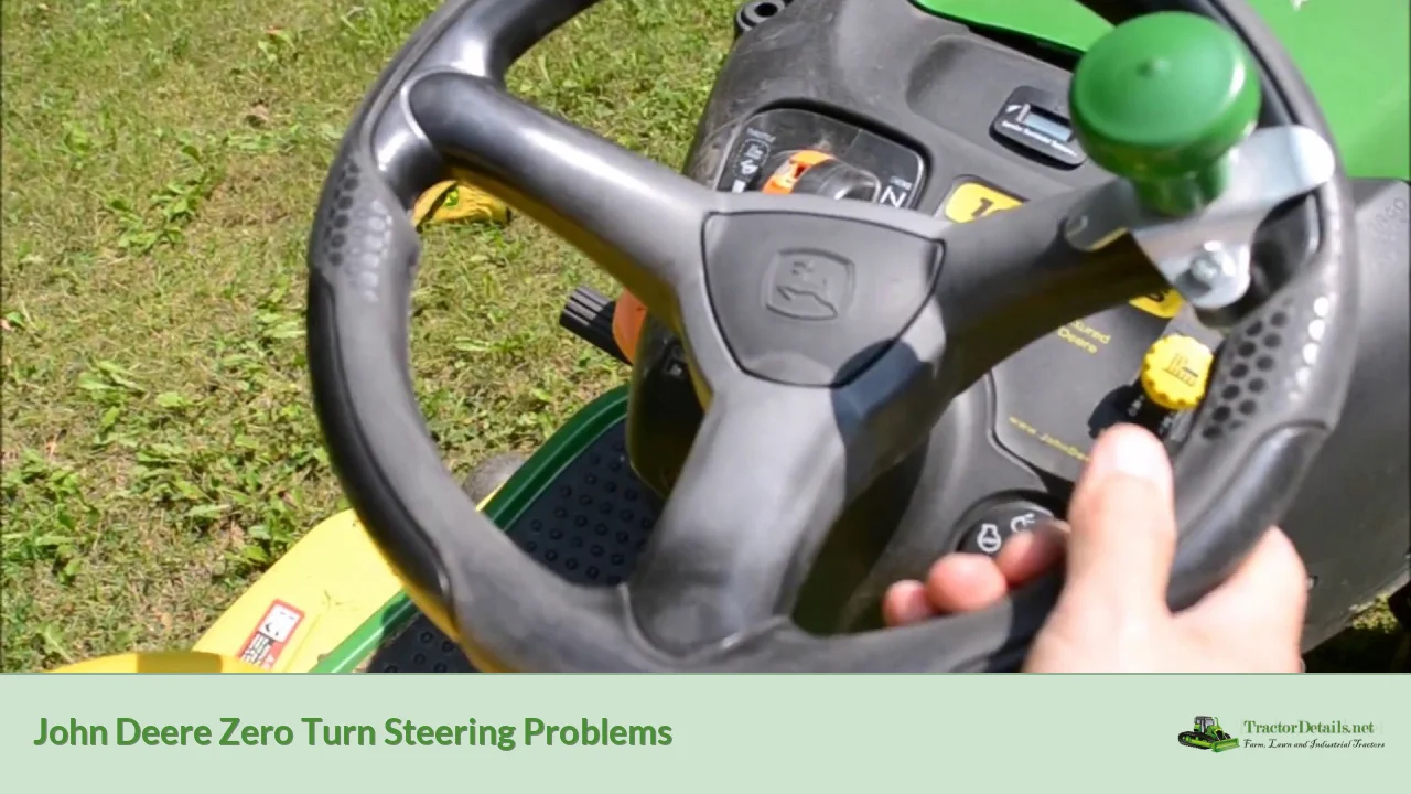 john deere zero turn steering problems