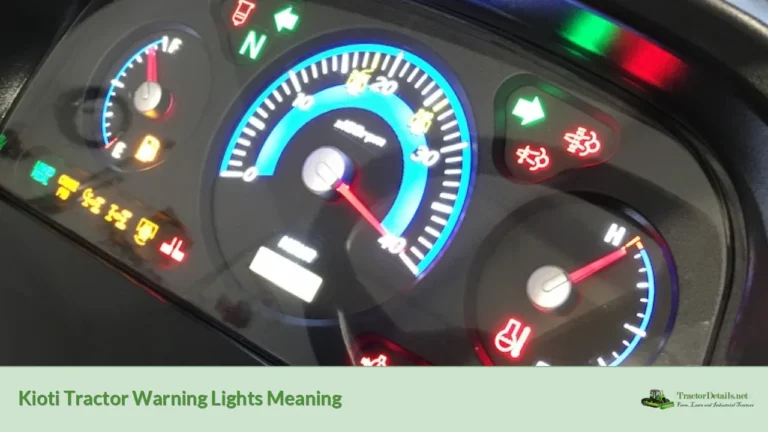 kioti tractor warning lights meaning