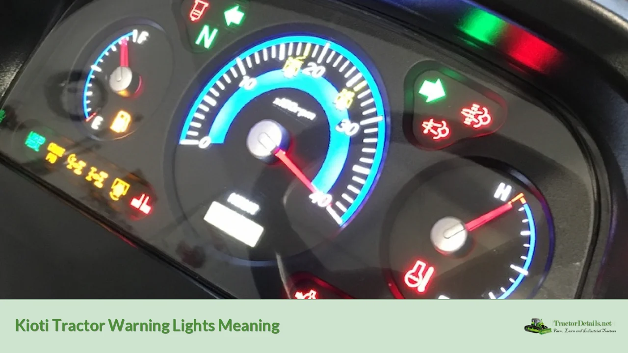 kioti tractor warning lights meaning