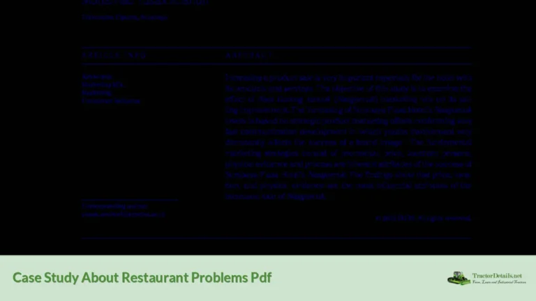 case study about restaurant problems pdf