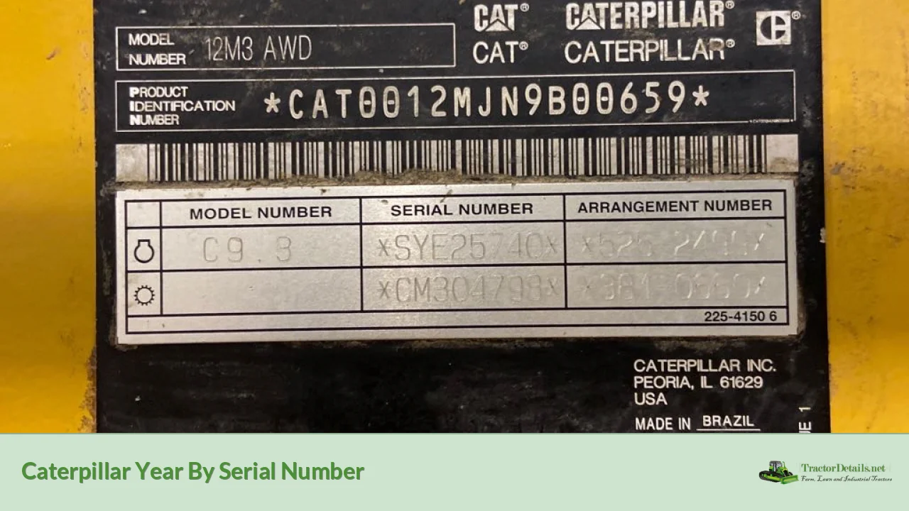 caterpillar year by serial number