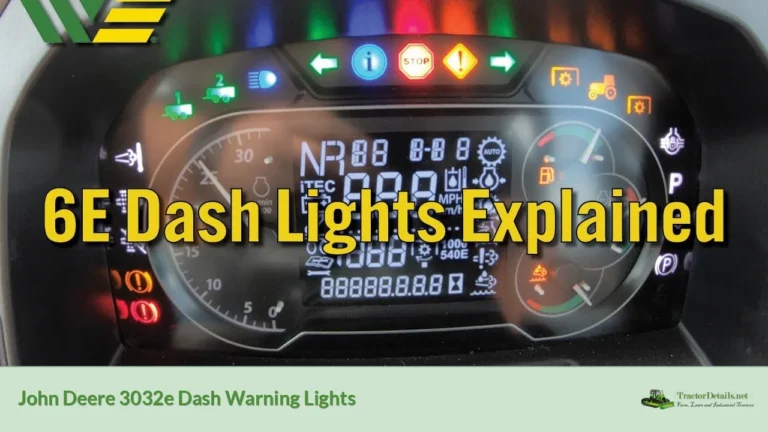 john deere 3032e dash warning lights