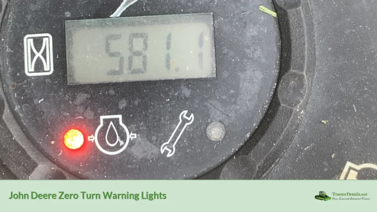 john deere zero turn warning lights