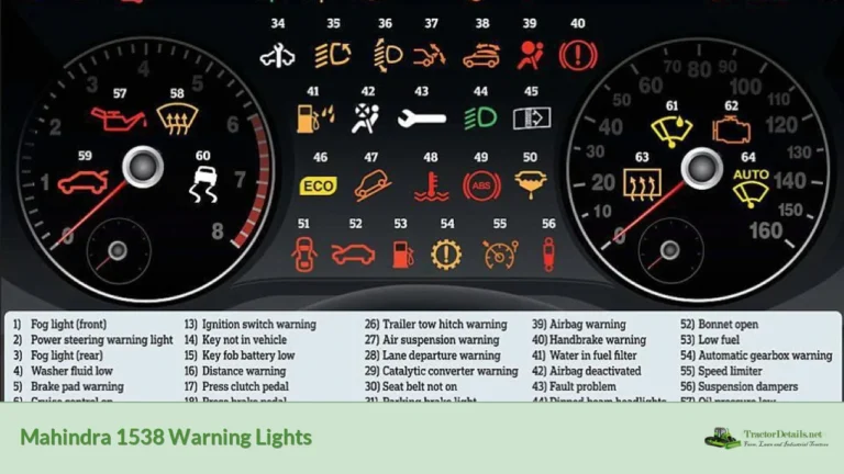 mahindra 1538 warning lights