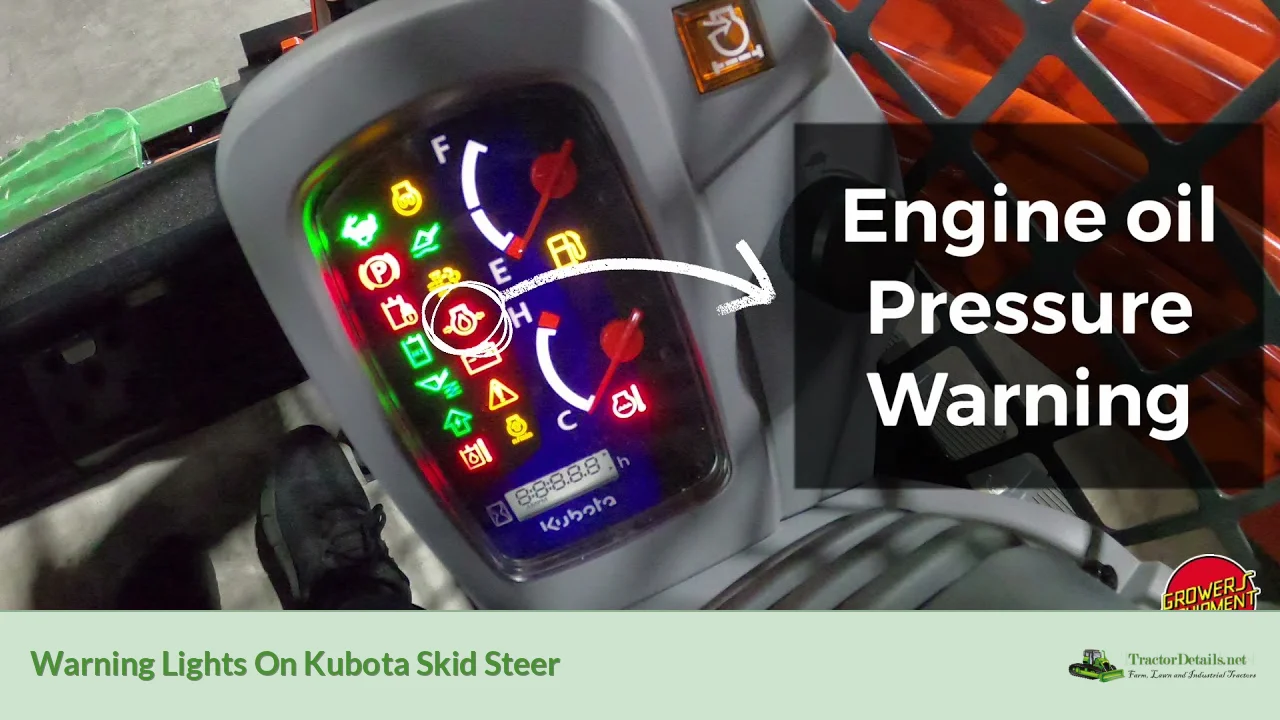 warning lights on kubota skid steer