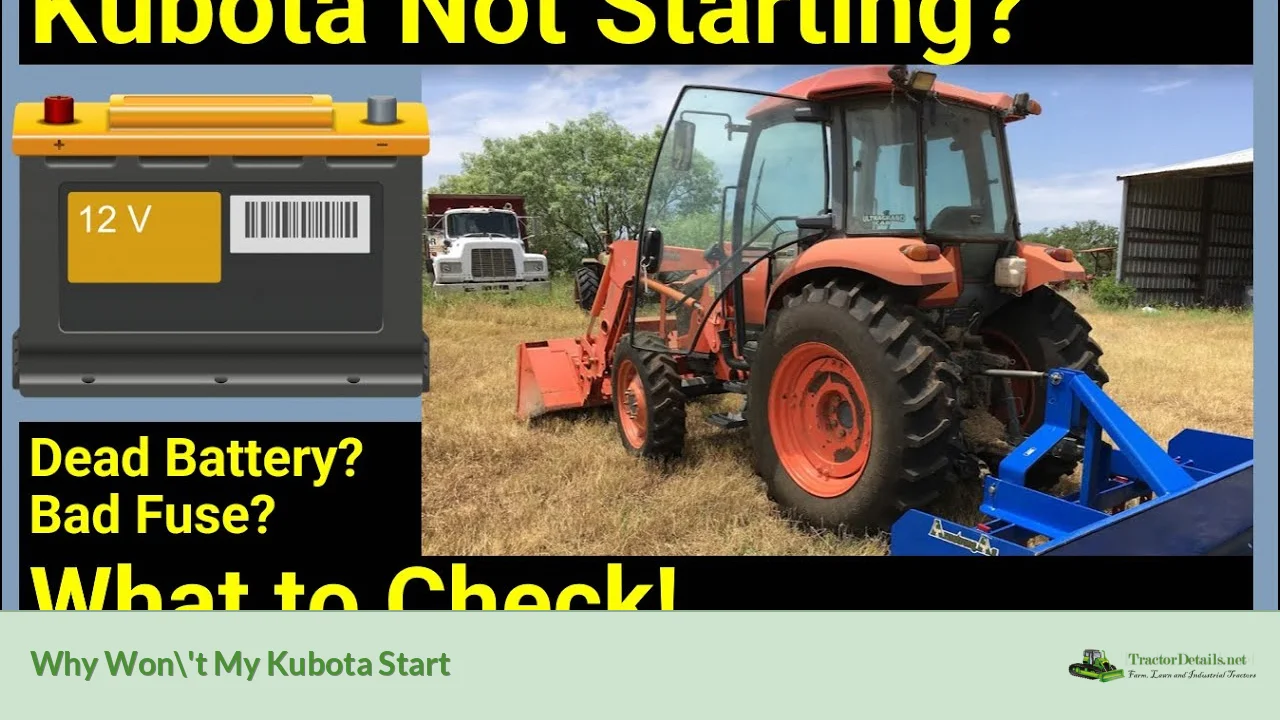 why won't my kubota start