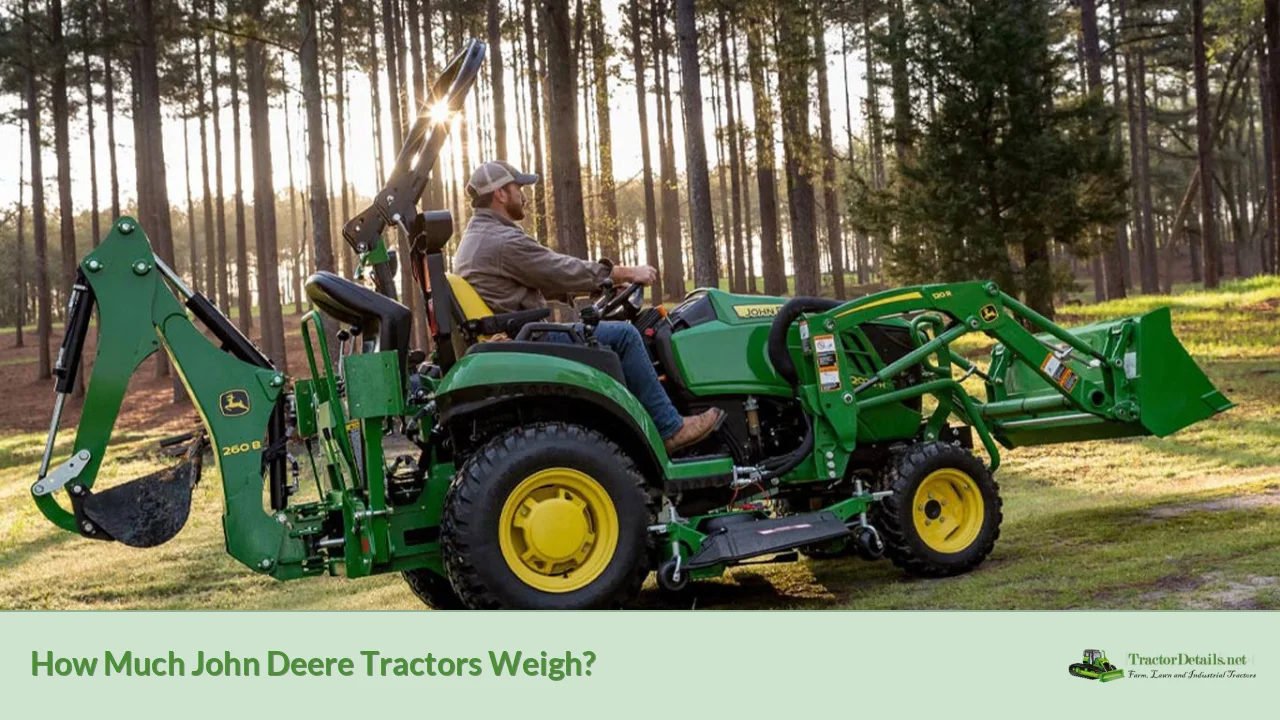 how much john deere tractors weigh?