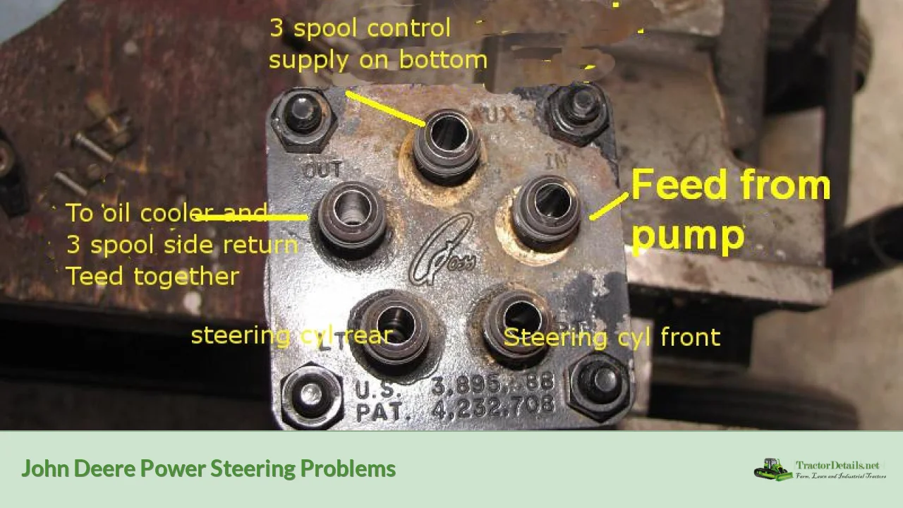 john deere power steering problems